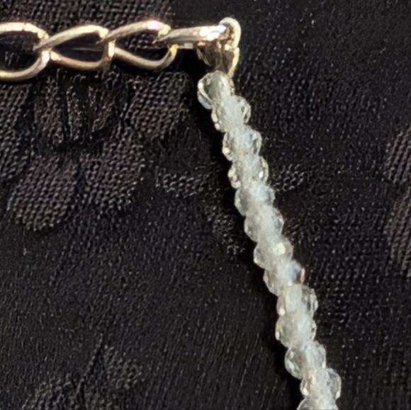 Genuine White Topaz Bracelet 2 mm Faceted White Topaz Beads 925 Sterling Silver - Picture 8 of 12